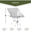imageTimber Ridge Lightweight Highback Compact Folding Chair  Portable Comfort for Day Hikes Beach Trips ampamp Camping 300 lbs SupportGrey