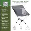 imageTimber Ridge Lightweight Highback Compact Folding Chair  Portable Comfort for Day Hikes Beach Trips ampamp Camping 300 lbs SupportGrey