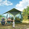 imageTIMBER RIDGE 468 Person Instant Pop Up Cabin Tent Easy 60 Second Setup Weather Resistant Camping Family Hub Tent with Rain Fly and Carry Bag for Outdoor CampingGreen