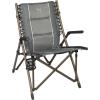 imageTIMBER RIDGE Bungee Folding Camping Chairs for Adults Heavy Duty Collapsible Padded Chair with Armrests Cup Holder Foldable Outdoor Lounge Chairs for Beach Fishing Lawn Supports 300 lbs RedGrey