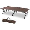imageTIMBER RIDGE Folding Camping Cot for AdultsOutdoor Bed Camp Cots for Sleeping with Carry BagFoldable XL Hunting for Camping Hiking CamouflageHome Travel Support up to 600lbs TanTan
