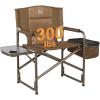 imageTIMBER RIDGE Lightweight Camping Chair Portable Laurel Directors Chair with Foldable Side Table Cooler Bag ampamp Mesh Pocket Compact Outdoor Folding Lawn Chair Supports 300lbs GreyEarth Brown