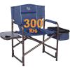 imageTIMBER RIDGE Lightweight Camping Chair Portable Laurel Directors Chair with Foldable Side Table Cooler Bag ampamp Mesh Pocket Compact Outdoor Folding Lawn Chair Supports 300lbs GreyBlue