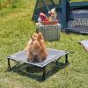 imageTIMBER RIDGE Outdoor Dog Bed Cooling Elevated Pet Bed Portable Raised Dog Bed with Breathable Mesh Dog Bed Foldable Dog Cot for Indoor ampamp Outside GreyBreathable Mesh