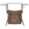 imageTIMBER RIDGE Outdoor Folding Camping Kitchen Table Lightweight Portable Aluminum Cooking Table with Storage and Carry Bag Camp Cook Station Foldable Grill Table for BBQ Picnic Backyard BrownBrown