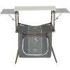 imageTIMBER RIDGE Outdoor Folding Camping Kitchen Table Lightweight Portable Aluminum Cooking Table with Storage and Carry Bag Camp Cook Station Foldable Grill Table for BBQ Picnic Backyard BrownGrey