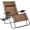 imageTIMBER RIDGE Oversized Zero Gravity Chair 33In Wide XXL Zero Gravity Reclining Chair with Side Table Full Padded Lounge Chair for Outdoor Camping Patio Lawn Heavy Duty Supports 500lbs Blue1 PackBrown1 Pack