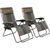 imageTIMBER RIDGE Oversized Zero Gravity Chair Padded Reclining Lounge Chair with Adjustable Headrest ampamp Cup Holder Heavy Duty Support 350 lbs Foldable for Camping Lawn Outdoor ampamp IndoorBrown2 Pack