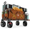 imageTimber Ridge 47quot L Collapsible Wagon with Tailgate ampamp Brake 300lbs Heavy Duty Beach Wagon with AllTerrain Big Wheels 250L Foldable Utility Cart for Sand Camping Sports Shopping BlueOrange