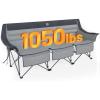 imageTimber Ridge Double Camping Chair Heavy Duty Outdoor Folding Camp Couch Loveseat Camping Chairs Perfect for Campsites PatioLawn Soccer Games or Other Youth Sports Supports 600 lbs3 Persongrey