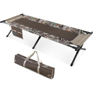 imageTIMBER RIDGE Folding Camping Cot for AdultsOutdoor Bed Camp Cots for Sleeping with Carry BagFoldable XL Hunting for Camping Hiking CamouflageHome Travel Support up to 300lbs Camo