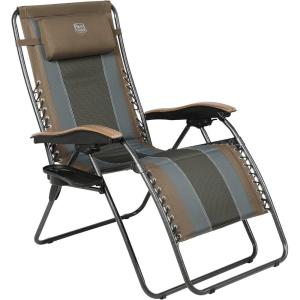 imageTIMBER RIDGE Oversized Zero Gravity Chair Padded Reclining Lounge Chair with Adjustable Headrest ampamp Cup Holder Heavy Duty Support 350 lbs Foldable for Camping Lawn Outdoor ampamp IndoorBrown1 Pack