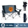 imageTIMBER RIDGE Oversized Double Camping Chairs Camping Couch 2 Person Camping Loveseat Double Folding Camp Chair with Wine Glass Holder Portable Chair for Outdoor Lawn Chairs Indoor Supports 600LBS