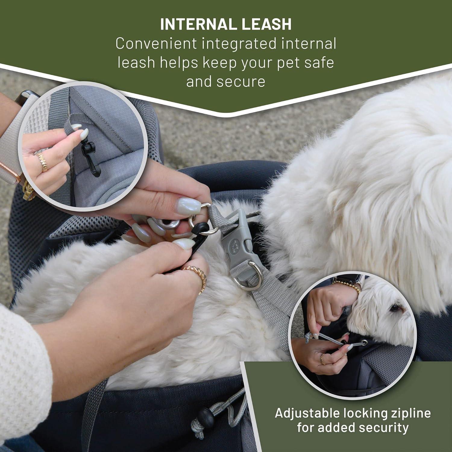 imageTIMBER RIDGE Dog Sling Dog Carrier with Adjustable Strap ampamp Zipper Pocket Dog Slings for Small Dogs with Removable Pet Pad Puppy Carrier Sling Bag Carrier for Dogs CatsGrey20lb