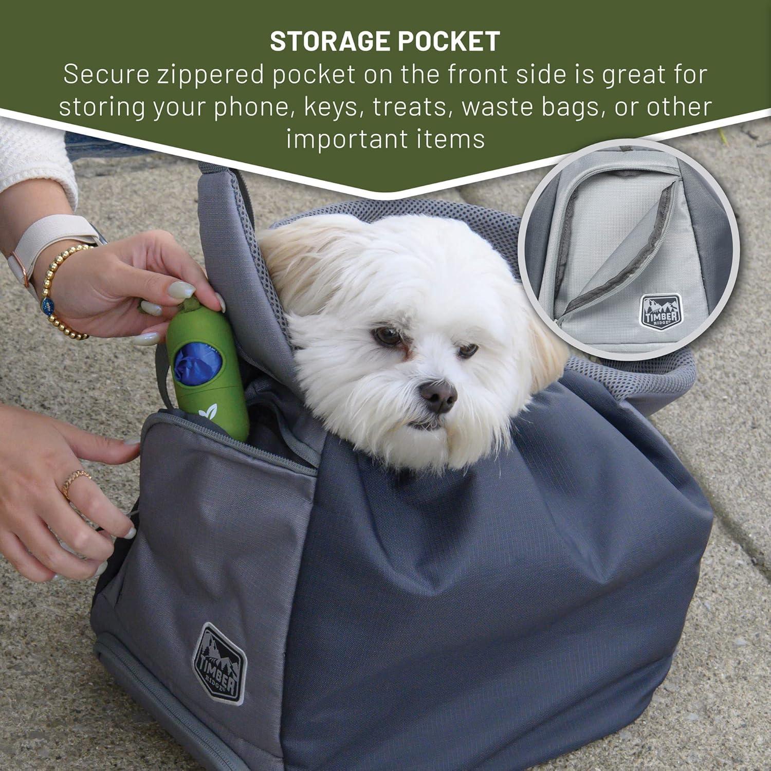 imageTIMBER RIDGE Dog Sling Dog Carrier with Adjustable Strap ampamp Zipper Pocket Dog Slings for Small Dogs with Removable Pet Pad Puppy Carrier Sling Bag Carrier for Dogs CatsGrey20lb