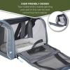 imageTIMBER RIDGE Airline Ready TSA Compliant Carrier for Dogs Cats Puppies 2Sided Entry with Fleece BedSize154quotX114quotX118quotFoursided Mesh