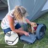 imageTIMBER RIDGE Airline Ready TSA Compliant Carrier for Dogs Cats Puppies 2Sided Entry with Fleece BedSize154quotX114quotX118quotThreesided Mesh