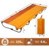 imageTIMBER RIDGE 20Second Quick SetUp Camping Cot Lightweight Aluminum Folding Cot Low Profile with Zipper Closure Portable Carry Bag for Camping Travel and Outdoors Support up to 225lbs GreenOrange2 Set