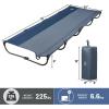 imageTIMBER RIDGE 20Second Quick SetUp Camping Cot Lightweight Aluminum Folding Cot Low Profile with Zipper Closure Portable Carry Bag for Camping Travel and Outdoors Support up to 225lbs GreenBlue2 Set