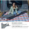 imageTIMBER RIDGE 20Second Quick SetUp Camping Cot Lightweight Aluminum Folding Cot Low Profile with Zipper Closure Portable Carry Bag for Camping Travel and Outdoors Support up to 225lbs GreenGrey2 Set