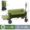 imageTimber Ridge Collapsible Wagon Cart with Brakes 200L Large Capacity Compact Portable Easy to Carry Folding Wagon Utility Grocery Cart for Camping Gardening ShoppingGreen