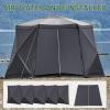 imageTIMBER RIDGE Gazebo Tent Wind Screen Panel 6pc Including The Main Door Grey Tent Not Included