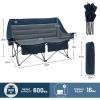 imageTimber Ridge 600 lbs Double Camping Chair UltraWide Heavy Duty Outdoor Folding Camp Couch Loveseat Camping Chairs Perfect for Campsites PatioLawn Soccer Games or Other Youth Sports SupportsBlue