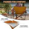 imageTimber Ridge XXL Extra Wide Foldable Directors Chair with Side Table 500 lbs Heavy Duty Camping Chairs for Adults Oversized Folding Lawn Chair for Lawn Beach Sports Outdoor BlueOrange