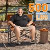 imageTimber Ridge XXL Extra Wide Foldable Directors Chair with Side Table 500 lbs Heavy Duty Camping Chairs for Adults Oversized Folding Lawn Chair for Lawn Beach Sports Outdoor BlueOrange
