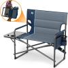 imageTimber Ridge XXL Extra Wide Foldable Directors Chair with Side Table 500 lbs Heavy Duty Camping Chairs for Adults Oversized Folding Lawn Chair for Lawn Beach Sports Outdoor BlueBlue