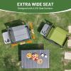 imageTimber Ridge XXL Extra Wide Foldable Directors Chair with Side Table 500 lbs Heavy Duty Camping Chairs for Adults Oversized Folding Lawn Chair for Lawn Beach Sports Outdoor BlueGrey