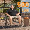 imageTimber Ridge XXL Extra Wide Foldable Directors Chair with Side Table 500 lbs Heavy Duty Camping Chairs for Adults Oversized Folding Lawn Chair for Lawn Beach Sports Outdoor BlueGreen