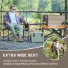imageTimber Ridge XXL Extra Wide Foldable Directors Chair with Side Table 500 lbs Heavy Duty Camping Chairs for Adults Oversized Folding Lawn Chair for Lawn Beach Sports Outdoor BlueTan