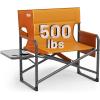 imageTimber Ridge XXL Extra Wide Foldable Directors Chair with Side Table 500 lbs Heavy Duty Camping Chairs for Adults Oversized Folding Lawn Chair for Lawn Beach Sports Outdoor BlueOrange