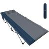 imageTIMBER RIDGE 318quot Extra Wide Oversized Camping Cot for Adult Easy Set Up Heavy Duty Sleeping Cot for Camping Travel and Outdoors Support up to 450lbs GreyBlue