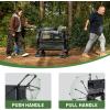 imageTIMBER RIDGE Push amp Pull Double Decker Wagon 400L Large Capacity Heavy Duty amp 450lb Load Collapsible Cart with AllTerrain Wheels amp Brakes 54 Extended Foldable for Sports Beach CampingBlueGray