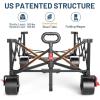 imageTIMBER RIDGE 600L Beast Wagon 26 W Extra Wide All Terrain Folding wBig Wheels Cargo Net amp Tailgate 26 W and 5525 L 400lbs Heavy Duty Collapsible Portable Cart for Camping Sports Dogs BlueBlue