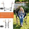 imageTIMBER RIDGE Hammock Camping Chair with Adjustable Backrest Heavy Duty Folding Hammock Chair Supports 300lbs Portable Hammock Chair for Camping Travelling and Patio Black 2 PackBlack 2 Set
