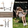 imageTIMBER RIDGE Hammock Camping Chair with Adjustable Backrest Heavy Duty Folding Hammock Chair Supports 300lbs Portable Hammock Chair for Camping Travelling and Patio Black 2 PackTan 2 Set