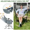 imageTIMBER RIDGE Hammock Camping Chair with Adjustable Backrest Heavy Duty Folding Hammock Chair Supports 300lbs Portable Hammock Chair for Camping Travelling and Patio Black 2 PackGrey 2 Set