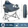 imageTIMBER RIDGE Hammock Camping Chair with Adjustable Backrest Heavy Duty Folding Hammock Chair Supports 300lbs Portable Hammock Chair for Camping Travelling and Patio Black 2 PackBlue