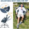 imageTIMBER RIDGE Hammock Camping Chair with Adjustable Backrest Heavy Duty Folding Hammock Chair Supports 300lbs Portable Hammock Chair for Camping Travelling and Patio Black 2 PackBlue