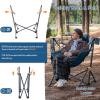 imageTIMBER RIDGE Hammock Camping Chair with Adjustable Backrest Heavy Duty Folding Hammock Chair Supports 300lbs Portable Hammock Chair for Camping Travelling and Patio Black 2 PackBlue