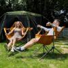 imageTIMBER RIDGE Hammock Camping Chair with Adjustable Backrest Heavy Duty Folding Hammock Chair Supports 300lbs Portable Hammock Chair for Camping Travelling and Patio Black 2 PackOrange