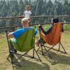 imageTIMBER RIDGE Hammock Camping Chair with Adjustable Backrest Heavy Duty Folding Hammock Chair Supports 300lbs Portable Hammock Chair for Camping Travelling and Patio Black 2 PackGreen 2 Set
