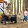 imageTimber Ridge 49 Extra Long Collapsible Folding Wagon with Tailgate and Brakes 300lbs Heavy Duty Foldable Wagon with Adjustable Handle 250L Capacity Portable Cart for Outdoor Camping Sports GreenGray