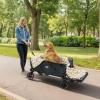 imageTimber Ridge 49 Extra Long Collapsible Folding Wagon with Tailgate and Brakes 300lbs Heavy Duty Foldable Wagon with Adjustable Handle 250L Capacity Portable Cart for Outdoor Camping Sports GreenGray