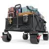 imageTIMBER RIDGE 600L Beast Wagon 26 W Extra Wide All Terrain Folding wBig Wheels Cargo Net amp Tailgate 26 W and 5525 L 400lbs Heavy Duty Collapsible Portable Cart for Camping Sports Dogs BlueGray