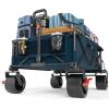 imageTIMBER RIDGE 600L Beast Wagon 26 W Extra Wide All Terrain Folding wBig Wheels Cargo Net amp Tailgate 26 W and 5525 L 400lbs Heavy Duty Collapsible Portable Cart for Camping Sports Dogs BlueBlue