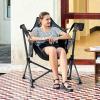 imageTIMBER RIDGE Oversized Hammock Camping Chair Swinging Chair with Adjustable Back and Seat Height Portable Folding Rocking Chair for Outdoor Lawn Backyard and Patio Supports 400lbs Black 2 PackBlack2 Pack